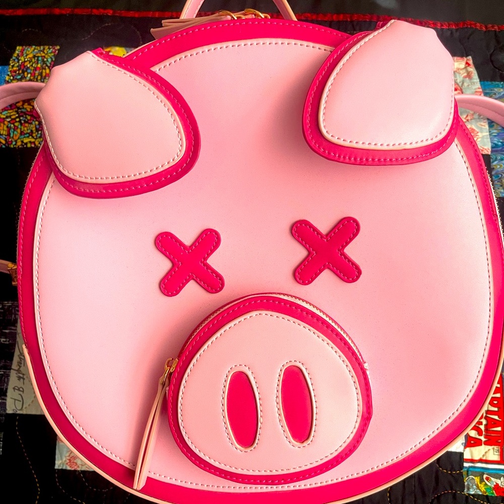 Shane Dawson pink pig backpack